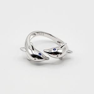 Silver Dolphin Open Ring